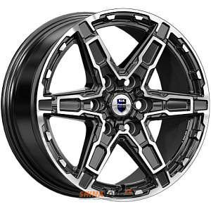 Диски K&K Дистрикт 8x18 6*139.7 ET25 DIA106.1 Алмаз черный Литой