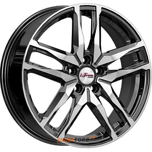 Диски iFree Бомбей 6.5x18 5*108 ET52 DIA60.1 Блэк Джек Литой
