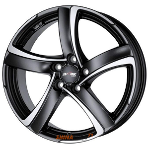 Диски Alutec Shark 7.5x17 5*100 ET35 DIA63.3 Racing black front polished Литой